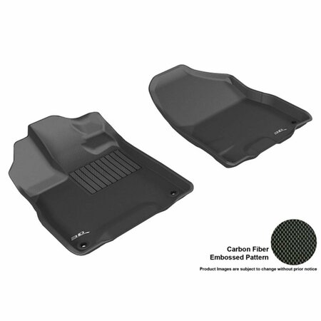 STRIKE3 3D Maxpider Front Row Custom Fit Black Floor Mat 2014-2016 Acura MDX Models, 26 H x 5 W x 31 L in ST3861685